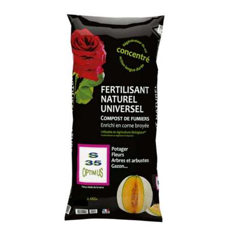 un sac de fertilisant naturel concentré, ce produit est proposé sur devis en boutique ou en ligne par la jardinerie Béziers Natura dans l'Hérault