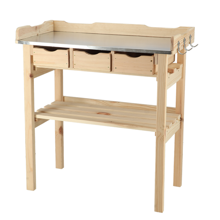 Table de rempotage couleur bois naturel Esschert Design NG142